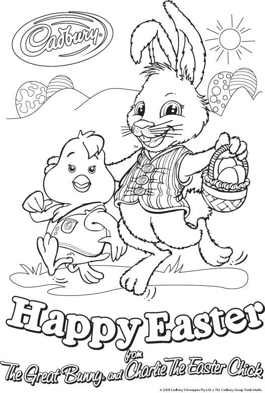 Cadbury Easter Rabbit & Chick Colouring Page | Girl.com.au