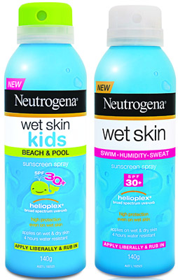 skin sunscreen neutrogena spray wet