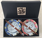 Japanese 2 Bowl Set with chopsticks
